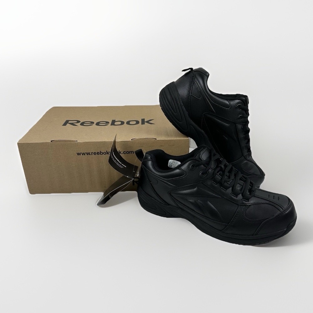 Reebok Jorie Mens 9.5 Wide Black Slip Resistant Soft Toe Work Shoe RB1100 New